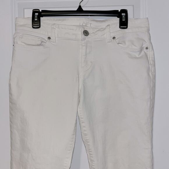 LOFT Soft White Mid-Rise Modern Crop Jeans - Picture 2 of 11